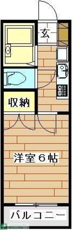 レオパレスフィエスタY102の物件間取画像